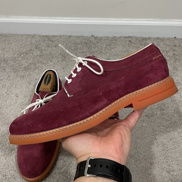 TED BAKER Julppita Wingtip Derby Dress Shoes Men’s Size 10 (UK 9) Burgundy Suede main image 6